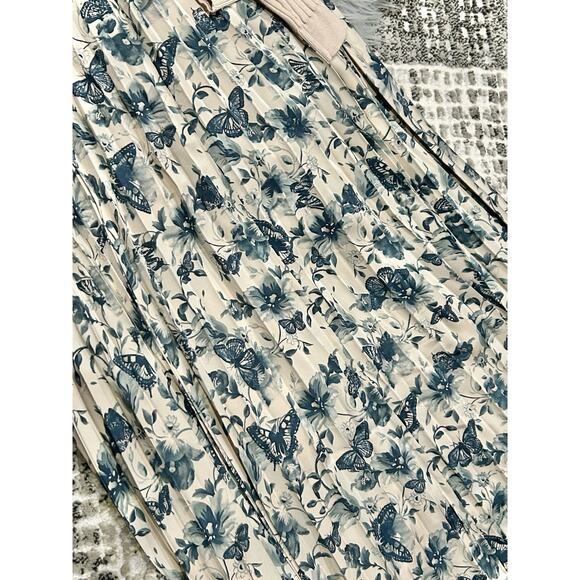 NONI 2pc Floral Printed Pleated Dress/Sweater Set Size Small Teen (MSRP $139.95) - Picture 8 of 8